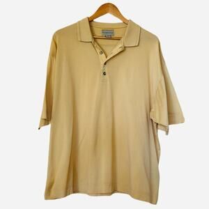Vintage Cutter & Buck Men’s XL Casual Quarter Zip Yellow Polo Golf Shirt Sports